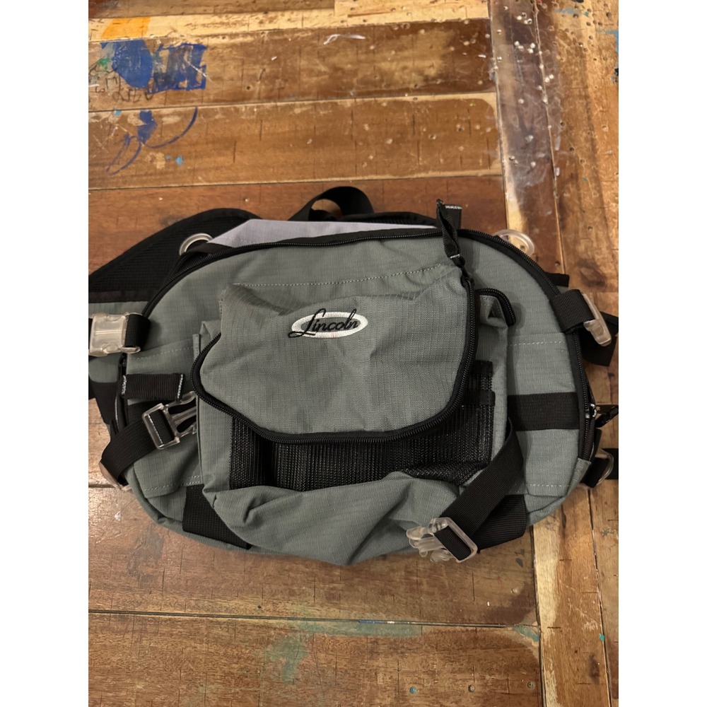 Lincoln Gray Ripstop Oversized Fanny Pack Waist Bag Utility Hiking Travel